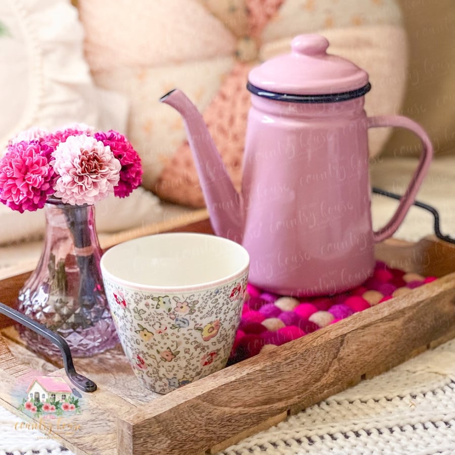 ابريق معدني زهري سادة enamel teapot
