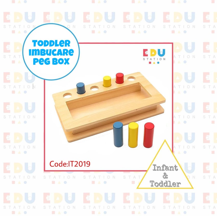 Toddler Imbucare Peg Box - صندوق إدخال للأطفال أقل من ٣ سنوات