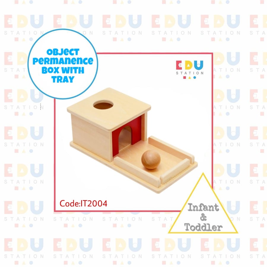 Object Permanence Box with Tray - صندوق دوام الكائنات مع صينية