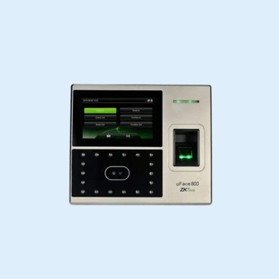 جهاز حضور وانصراف وتحكم دخول ببصمة وجه وبصمة إصبع ZKTeco uFace800