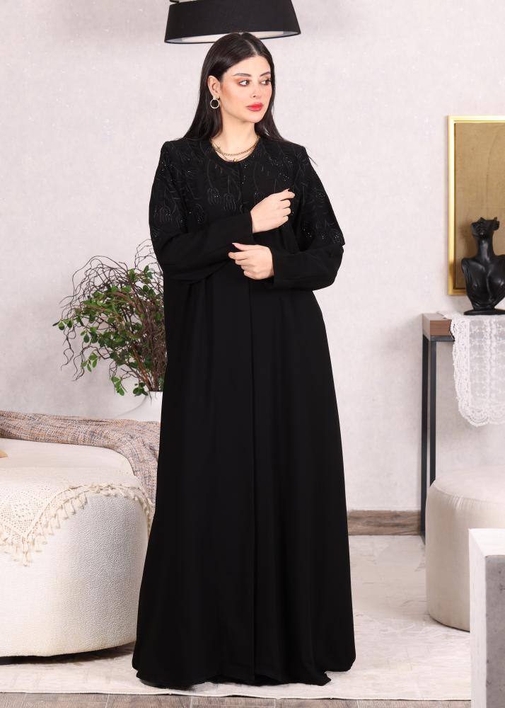 عباية تطريز ملكي مع الكرستال