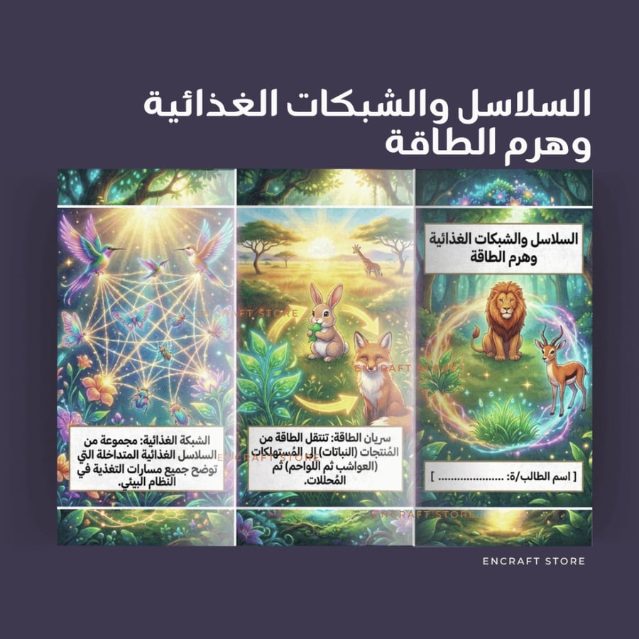 السلاسل والشبكات الغذائية وهرم الطاقة