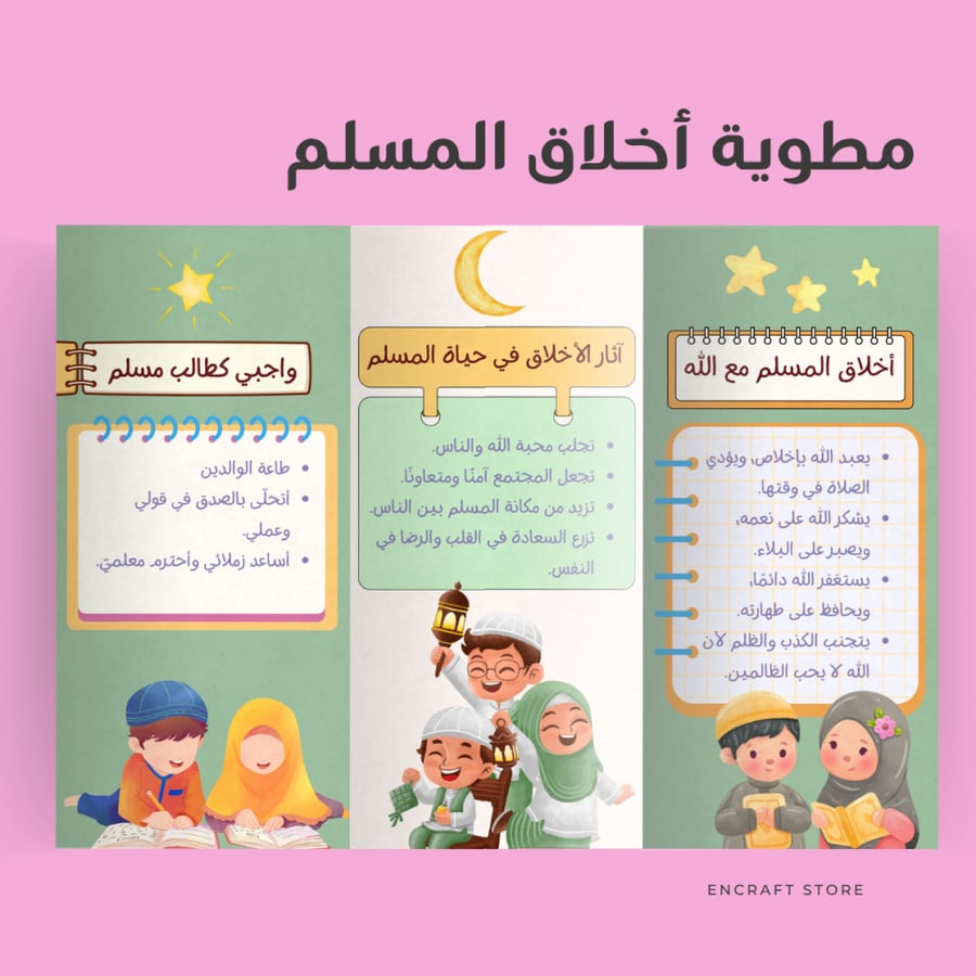 مطوية اخلاق المسلم