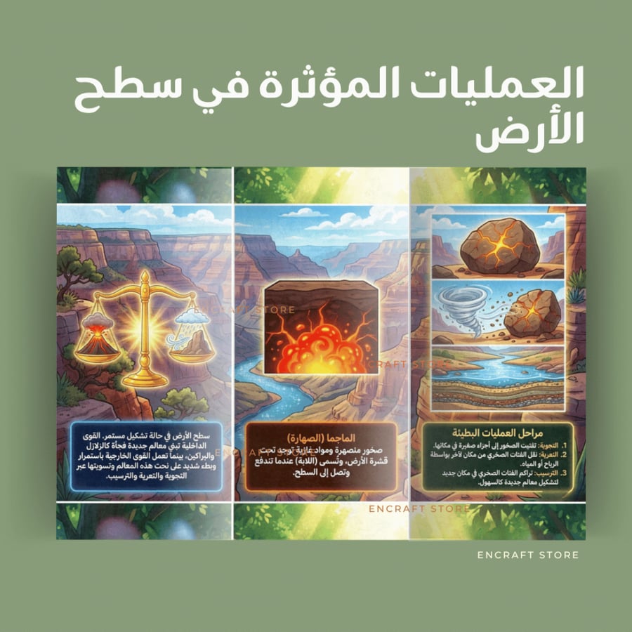المغيرات المؤثرة في سطح الأرض