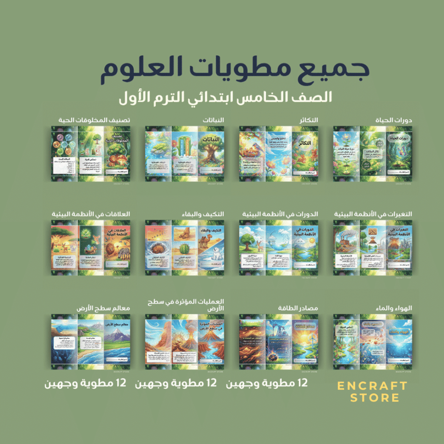 بكج جميع مطويات العلوم | خامس ابتدائي