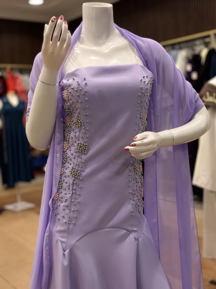 فستان سهره توب موف مع وشاح