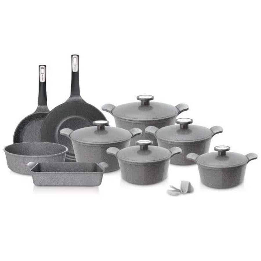 Newflam Korean ExtraMa 14-piece gray pot set