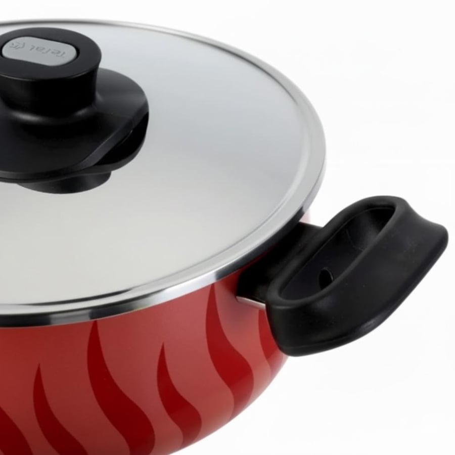 قدر مفرد Tefal مقاس 28 مع غطاء ستيل
