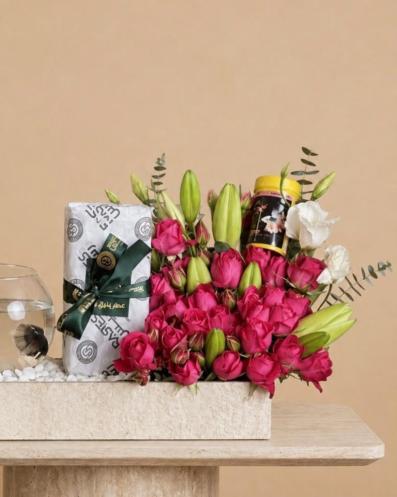 قاعدة رخاميه سمك & عطر
