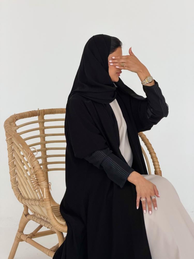 عباية كريب ملكي واكمام تل ضيقة ٢٢٥