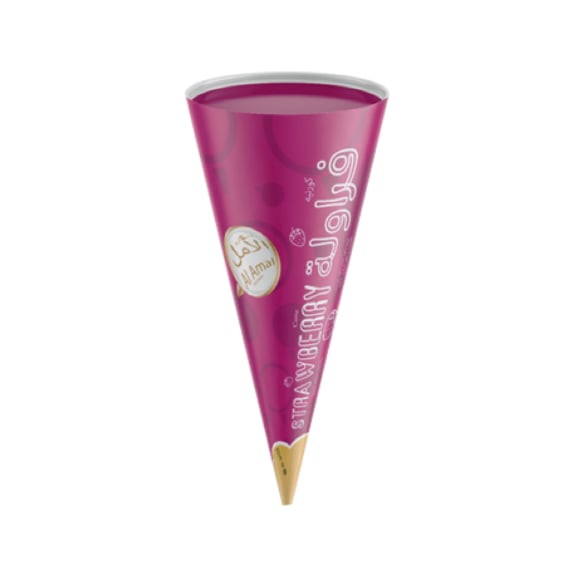 Al Amal Strawberry Cone Ice Cream 120 ml