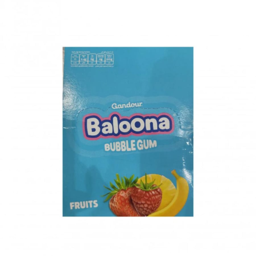 Gandour Bubble Gum Fruits 12x14.4g