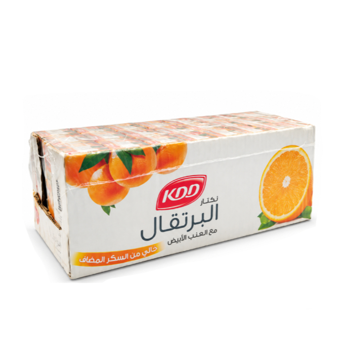 كي دي دي نكتار البرتقال مع العنب الأبيض 24 عبوة 180 مل