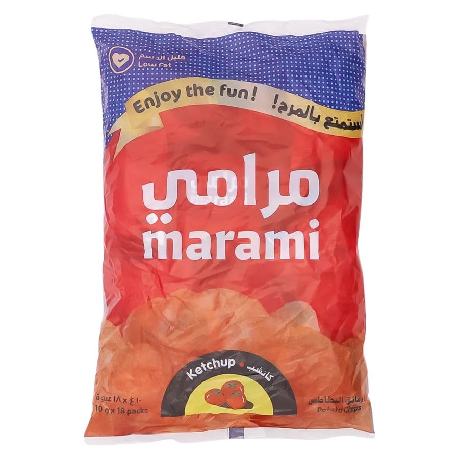 مرامي رقائق بطاطس كاتشب 18 حبة 10 جم