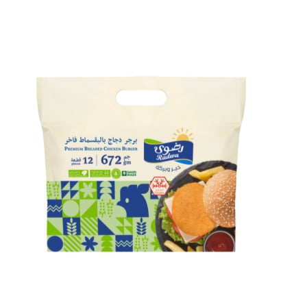 رضوى برجر دجاج بالبقسماط مجمد 672 جرام