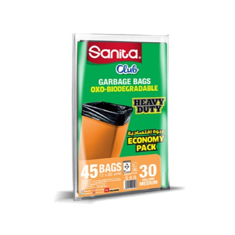 Sanita Club Garbage Bags 30 Gallons 45 Bags