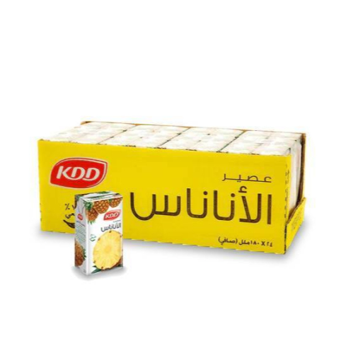 كي دي دي عصير الأناناس 180 مل × 24