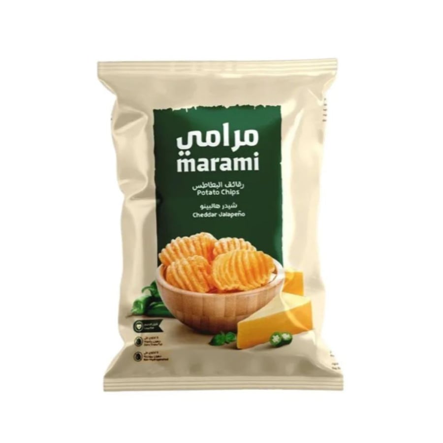 Marami Potato Chips Wavy Cheddar Jalapeno 100g