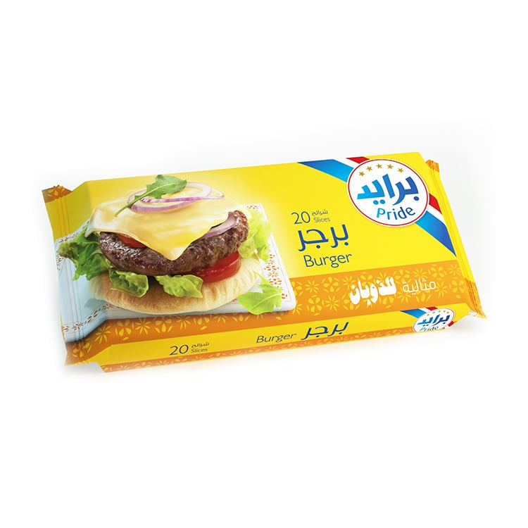 pride slices cheddar cheese  burger 400g