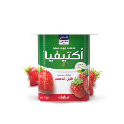 أكتيفيا زبادي بالفراولة قليل الدسم 120 جرام