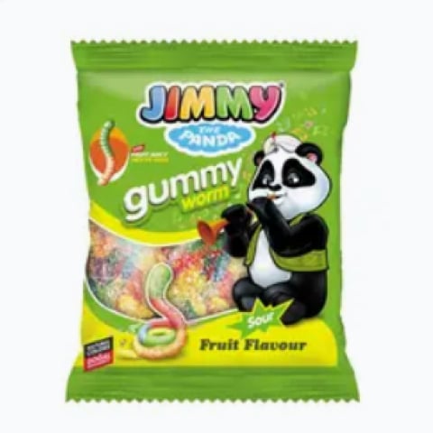 Jimmy gummy worm fruit 80g