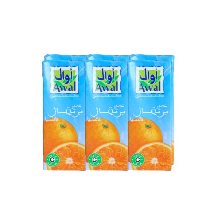 Awal Long Life Orange Juice 6x200ml
