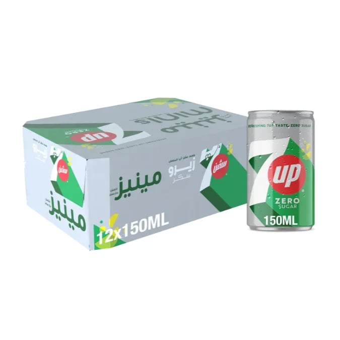 سفن أب زيرو سكر علب مينيز 150 مل × 12