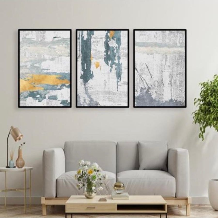 طقم 3 لوحات مودرن مقاس 120*60