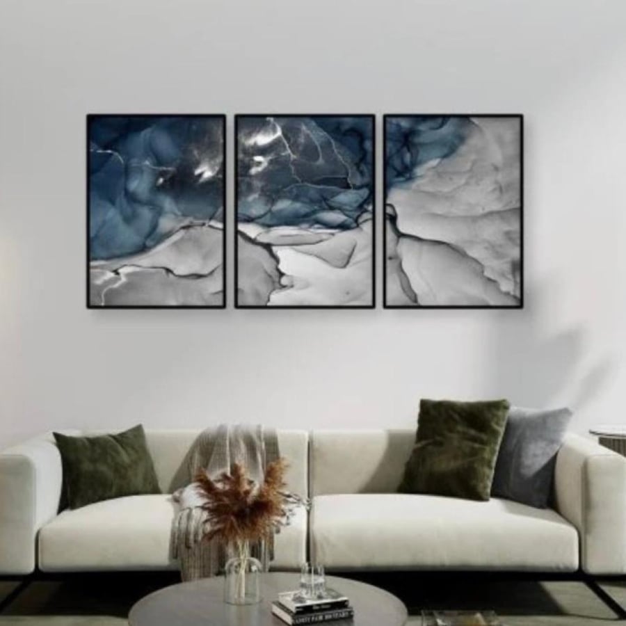 طقم 3 لوحات مودرن مقاس 120*60