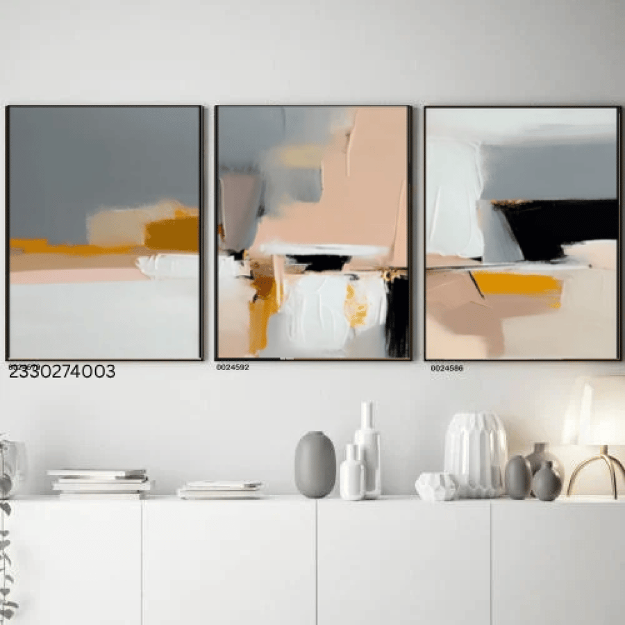 طقم 3 لوحات مودرن مقاس 120*60