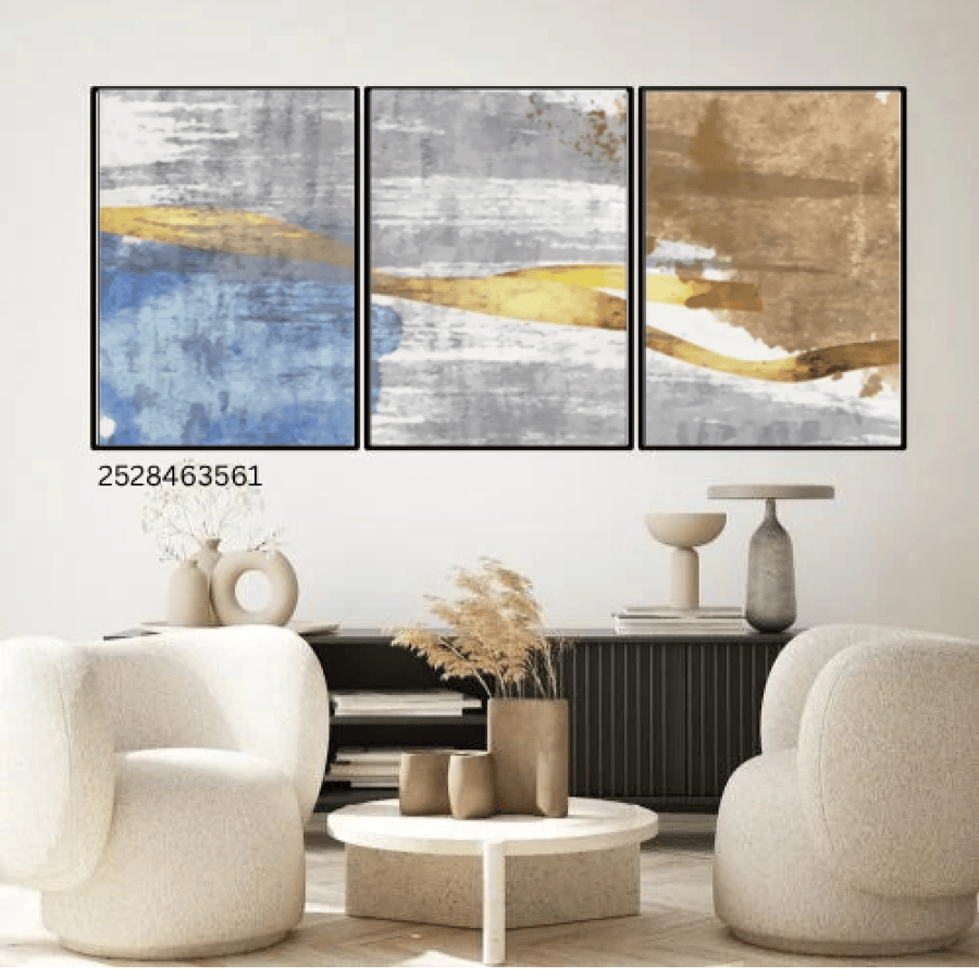 طقم 3 لوحات مودرن مقاس 120*60