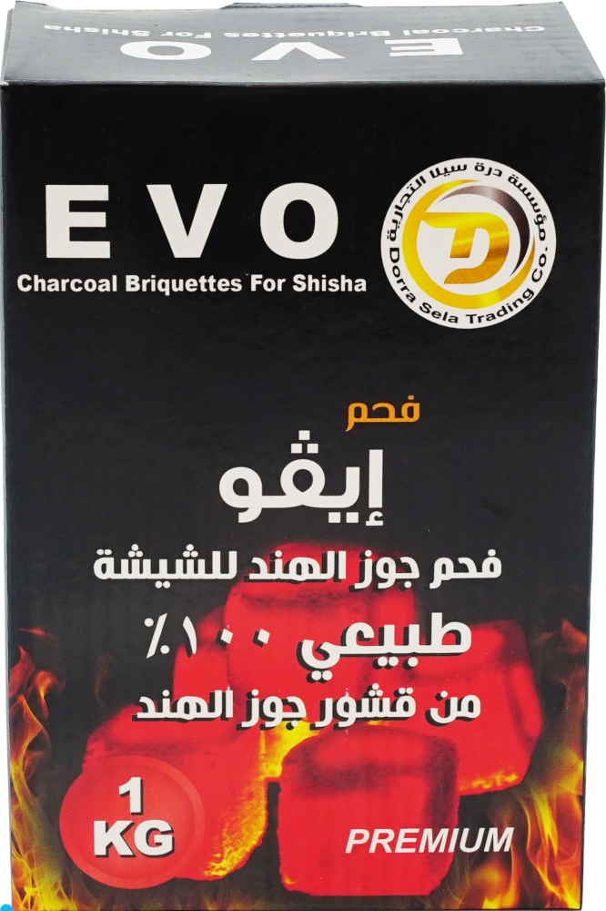 Carton Wholesale - EVO Coconut Charcoal Cubes 1 Kilo 1cartoon*10piece