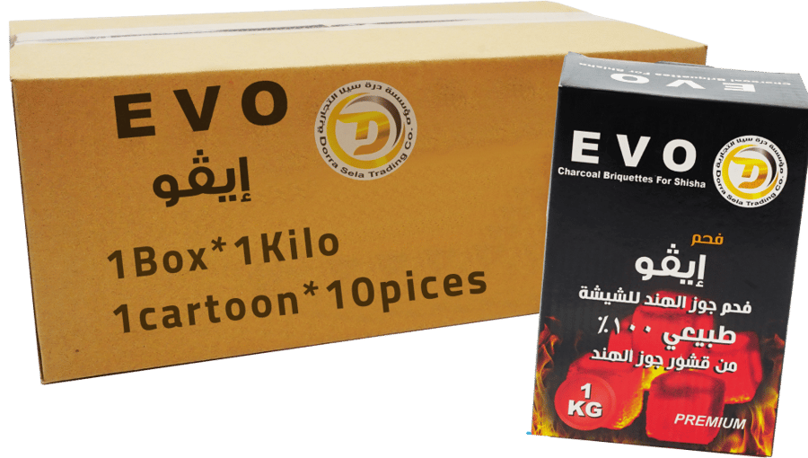 Carton Wholesale - EVO Coconut Charcoal Cubes 1 Kilo 1cartoon*10piece