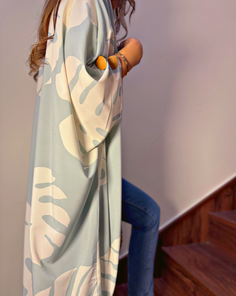 كيمونو قطني أنيق بملمس ناعم وتصميم مريح