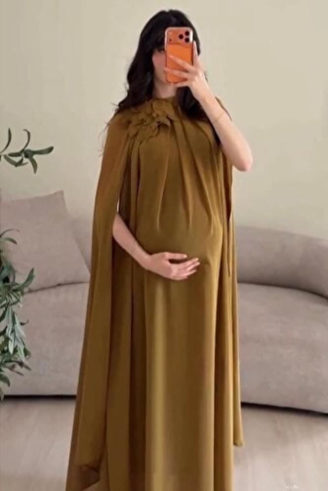 فستان ناعم للحوامل لونين