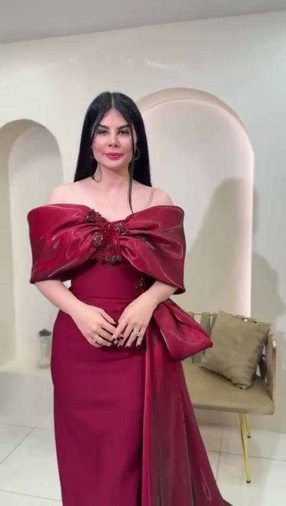 فستان سهرة باربي جازر كلوش تطريز يدوي