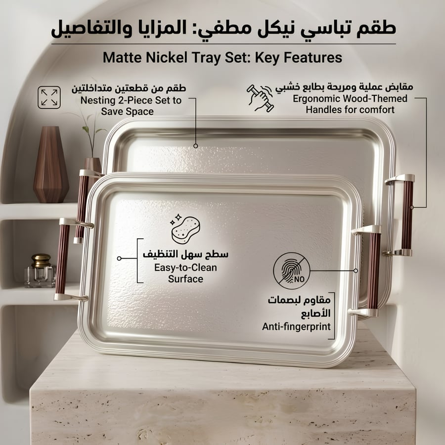 طقم صواني تقديم + ترامس فاست 0.65 لتر + 1.0 لتر