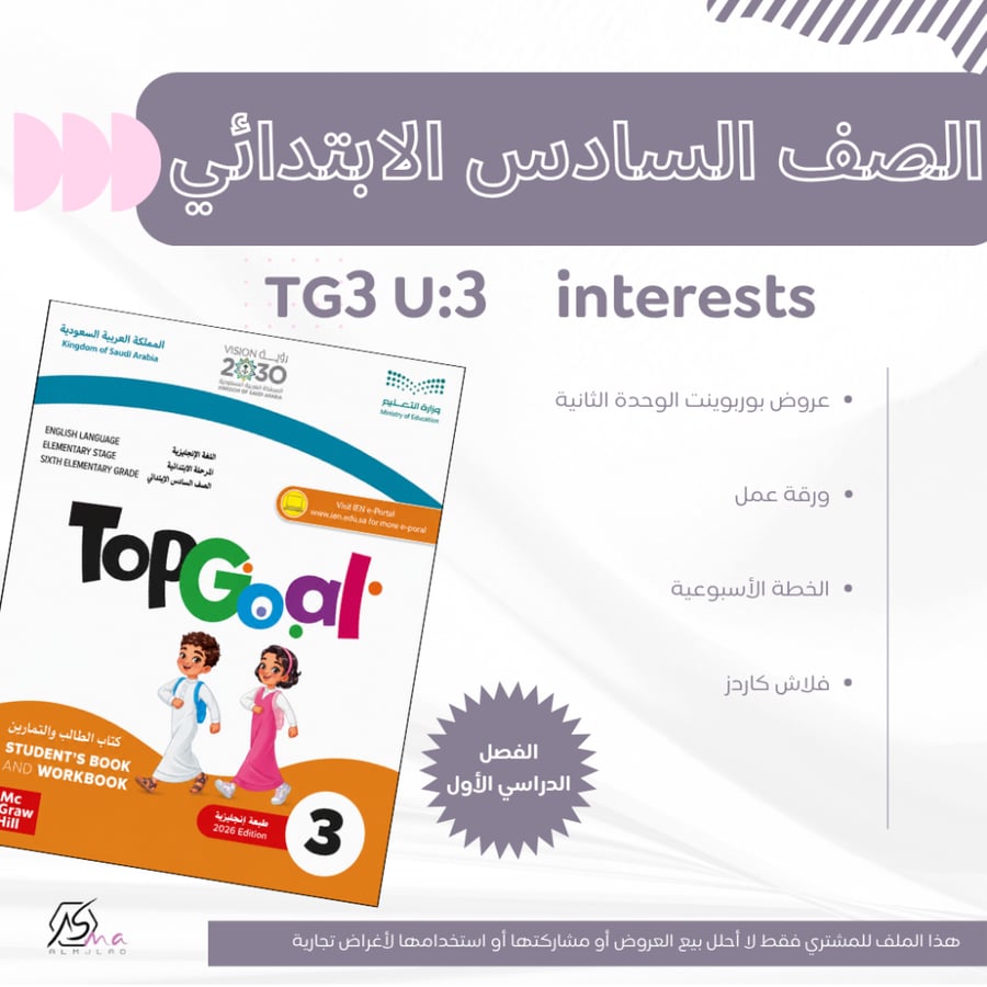 عروض( الوحدة الثالثة) للصف السادس ابتدائي (الفصل الدراسي الأول)