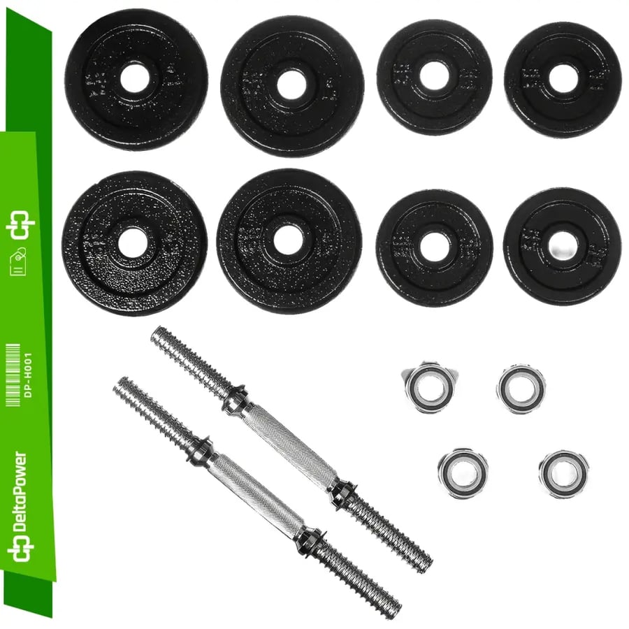 Delta Power 20KG Set DP-H001 - طقم أوزان 20 كجم لتمارين القوة المنزلية