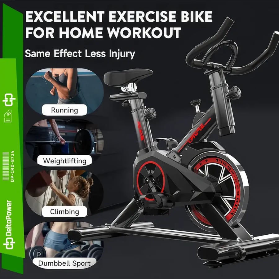 Delta Power Spinning Bike DP-CRD-8724 - دراجة سبيننج ثابتة لتمارين الك
