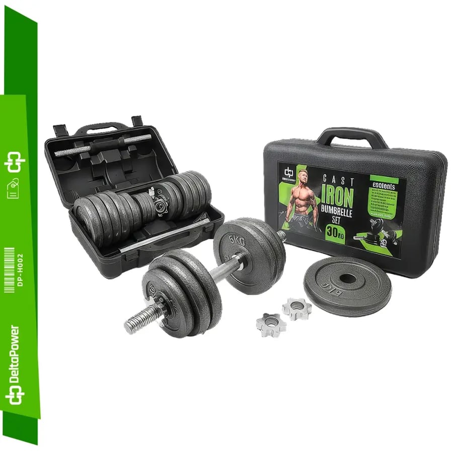 Delta Power 30KG Set DP-H002 - طقم أوزان 30 كجم لتمارين القوة المنزلية