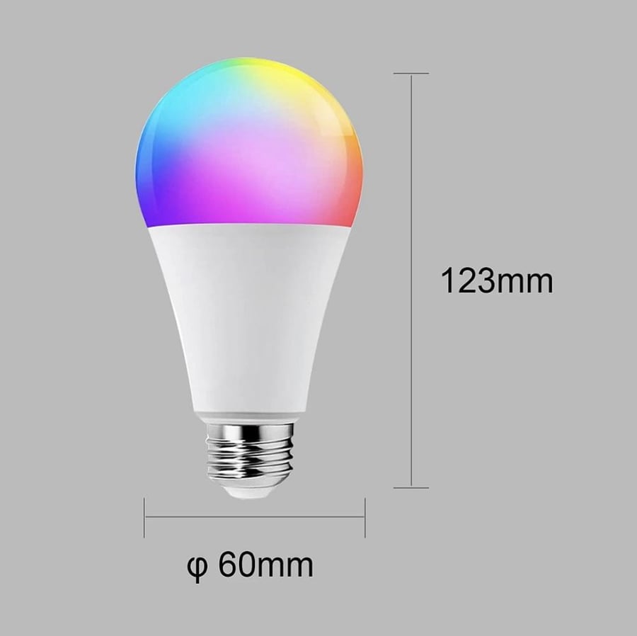 اللمبة الذكيه متعددة الألوان بخاصية التحكم السلس عن بعد من خلال الجوال 9 واط E27 | LED Smart Bulb