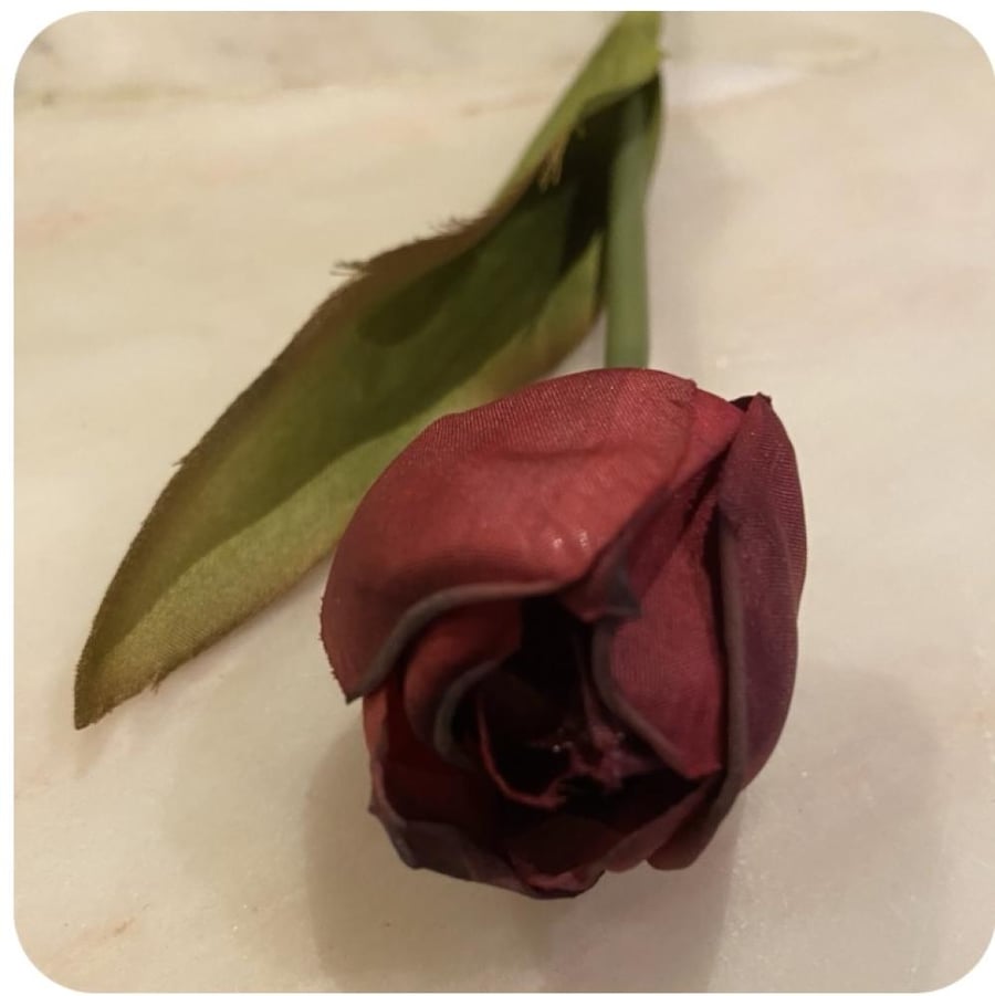 Artificial red rose