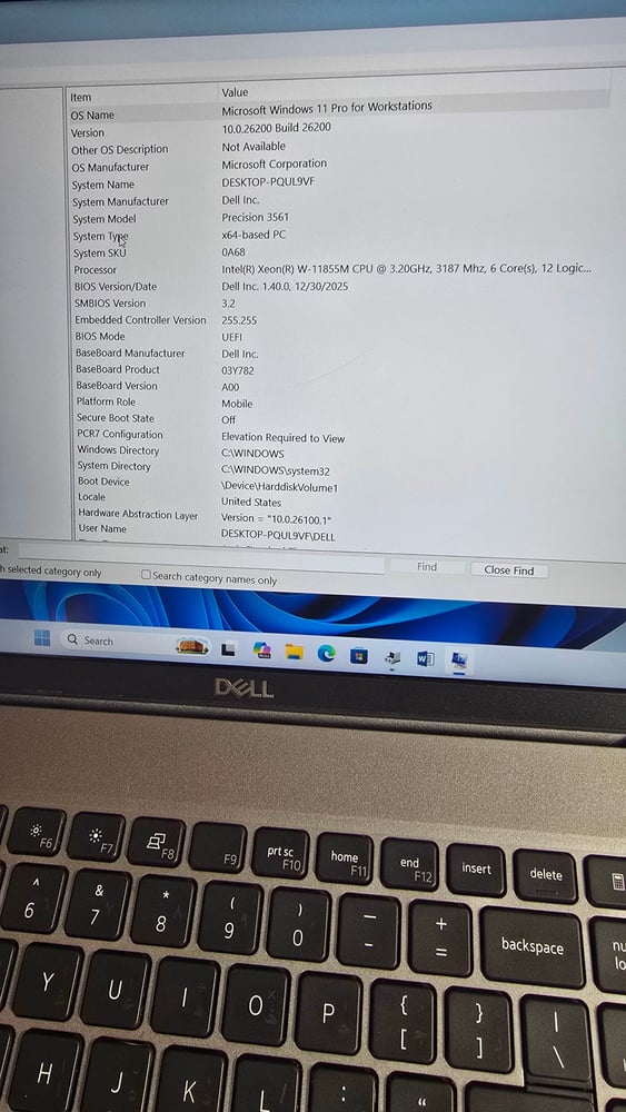 Dell Precision 3561 Touch | Xeon W-11855M | 16GB RAM | 512GB SSD | NVIDIA T1200 4GB