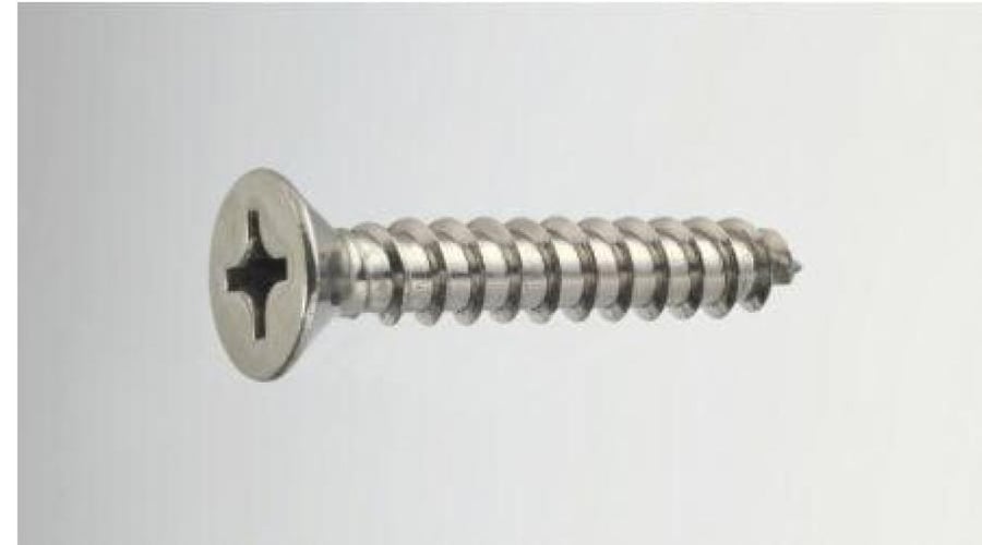 حبة مسمار سن صاج #14 × 1.25 بوصة رأس مسح FH