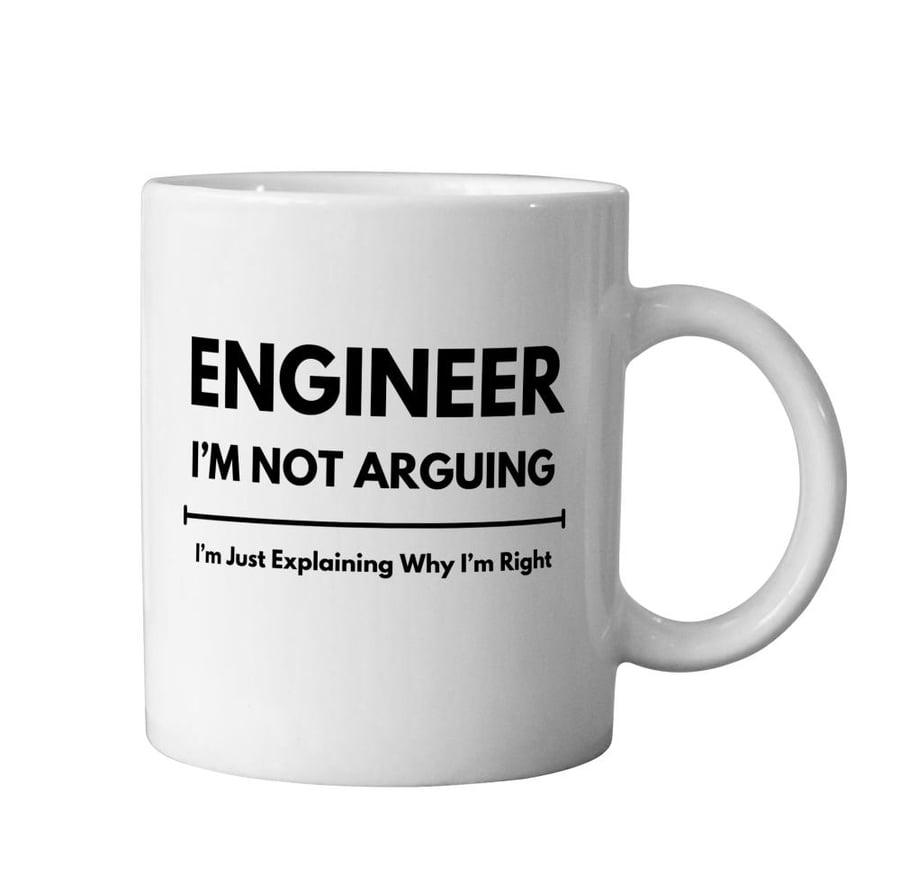 كوب مهندس  لا أجادل -   Engineer Not Arguing Cup
