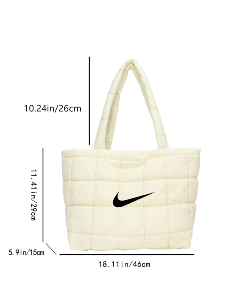 Nike gym bag in cream color