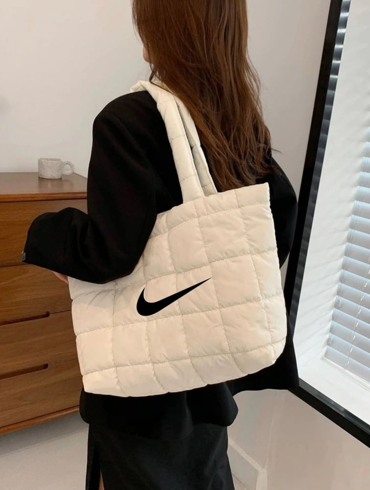 Nike gym bag in cream color
