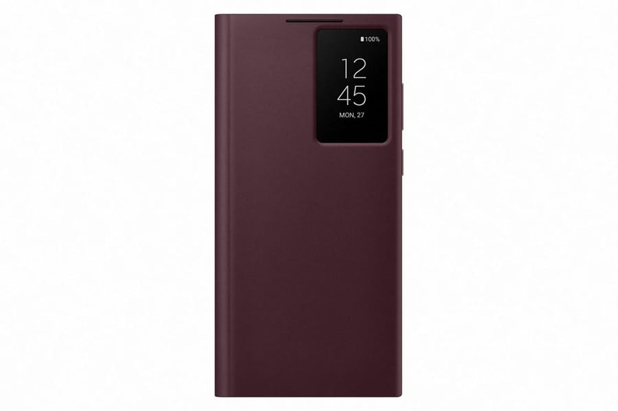 جراب  محفظه - عنابي -    الترا S22 سامسونج  -  wallet case -  reddish brown Samsung   S22 ultra