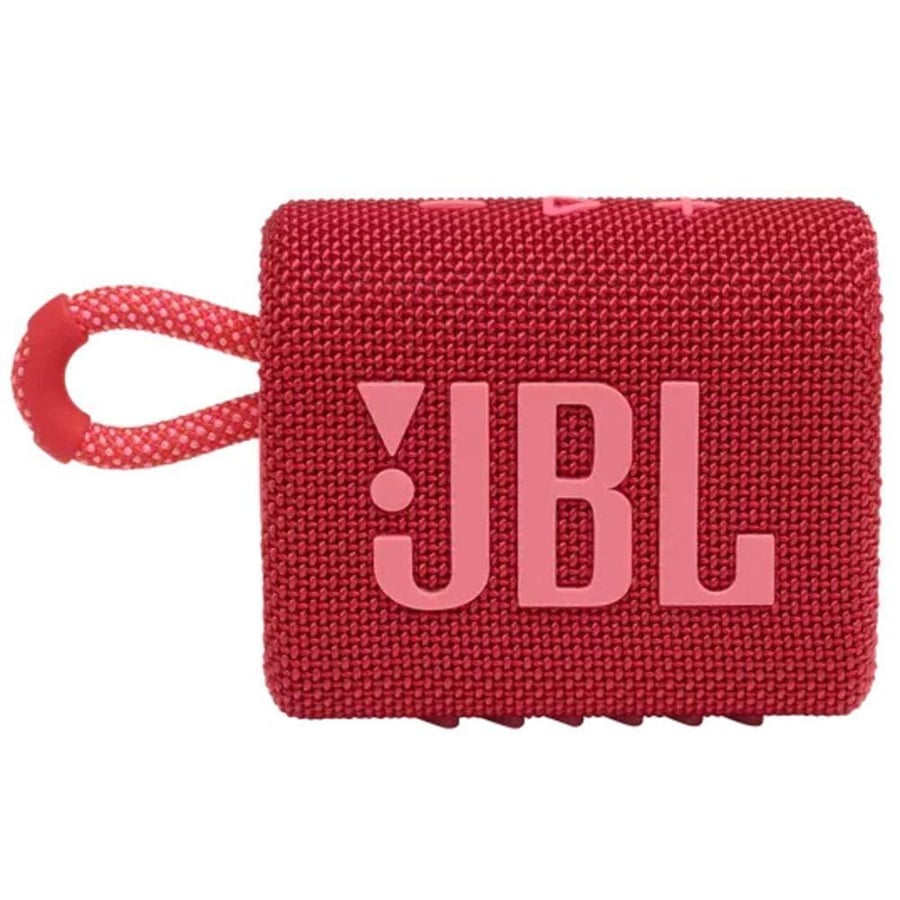 سماعة بلوتوث JBL Go 3 مقاومة للماء وقابلة للحمل باللون احمر /   Bluetooth Speaker JBL Go 3 Waterproof Portable Red color
